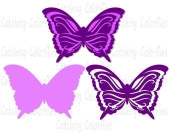 Butterfly Wall Decor SVG Cut fichiers, DXF Butterfly Cut Fichiers à utiliser avec Silhouette, Cricut, Scrapbooking & Paper Crafts