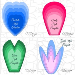 PDF Printable Paper Flower Templates, Giant Paper Flower Wall, DIY ...
