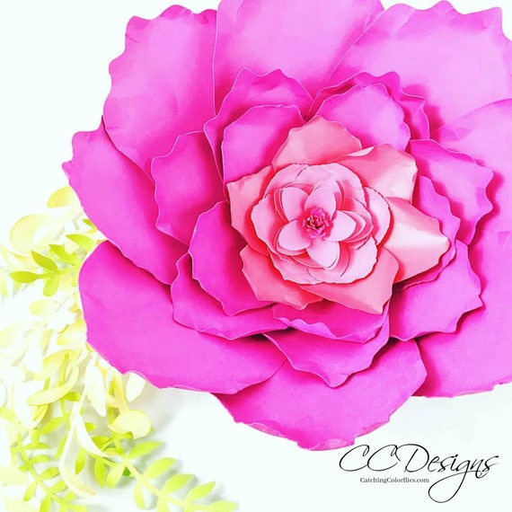 Giant Paper Peony Templates Tutorial Paper Flower Patterns Party Backdrops And Decor Svg Flower Cut Files For Cricut And Silhouette By Catching Colorflies Catch My Party