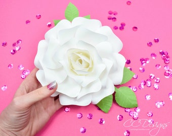 DIY Instant Download Paper Rose Flower Templates, Small Paper Rose SVG and PDF Templates, Wedding and Baby Shower Decor