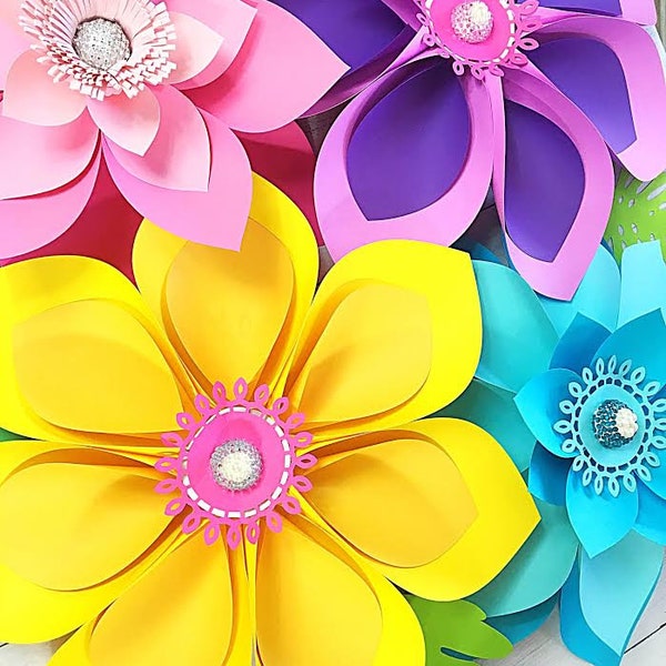 Tropisch Hawaïaans feestdecor, DIY Giant Plumeria Paper Flower-sjablonen, SVG & PDF-sjablonen, direct downloaden