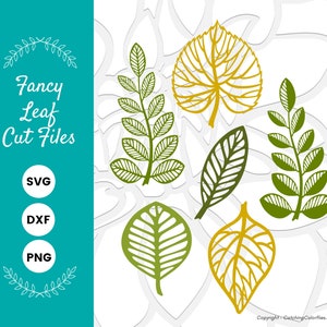 Leaf Cut Out SVG Cut Files, Paper Leaf Templates, SVG and DXF files for Cricut and Silhouette, Instant Download
