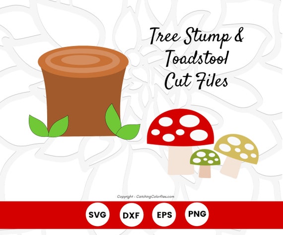 Download Tree Stump And Toadstool Cut Files Woodland Animal Svg Files Woodland Baby Shower And Nursery Decor Instant Download By Catching Colorflies Catch My Party