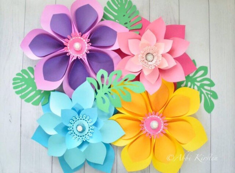 hawaiian flowers paper flowers large paper flowers hawaiian flower paper
