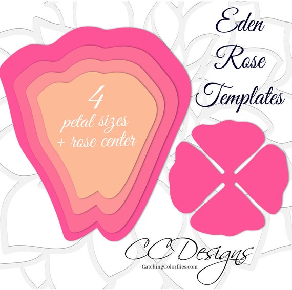 Free Large Paper Rose Template  Paper roses diy, Paper rose template,  Paper flower template