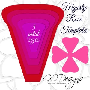 Giant Paper Rose Flower Templates- Large Flower Patterns- Paper Flower ...