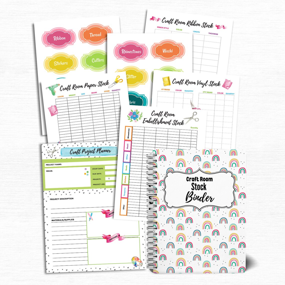 Craft Organization Binder Printable Craft Project Planner - Etsy