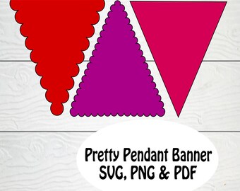 Pendant Banner cut files- SVG Cutting files- Banner Pendant Cut files- Party Banner SVG cut files- Bunting banner- svg bunting