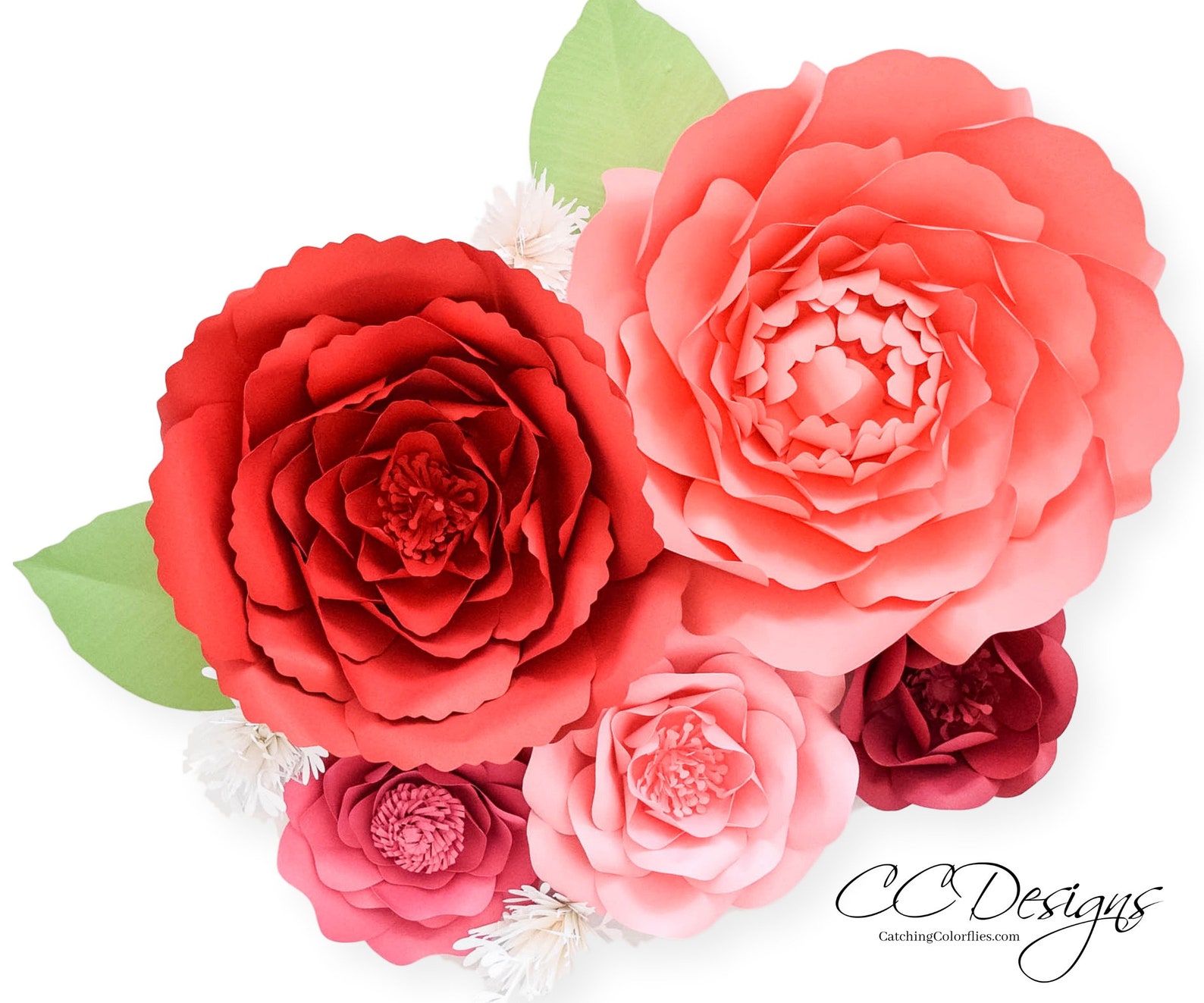 How to Make Your Own Paper Flowers Set of 4 Giant Paper Etsy