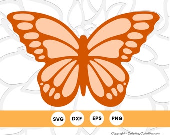 Monarch Butterfly SVG Cut File, SVG Files for Cricut, Butterfly Silhouette, Instant Download