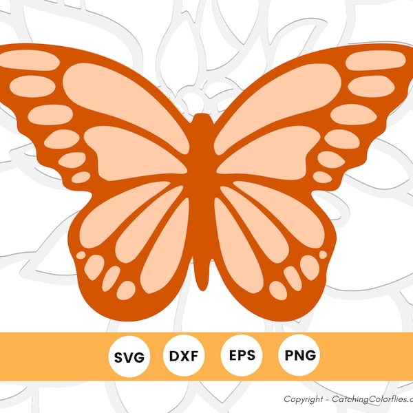 Monarch Butterfly SVG Cut File, SVG Files for Cricut, Butterfly Silhouette, Instant Download