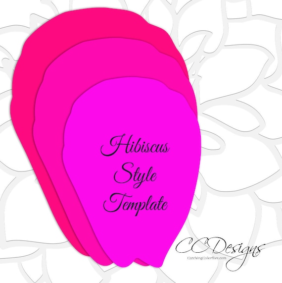 hibiscus paper flower templates giant paper flower templates etsy
