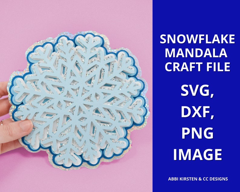 Download Snowflake Mandala SVG Craft File 3D Layered Snowflake ...