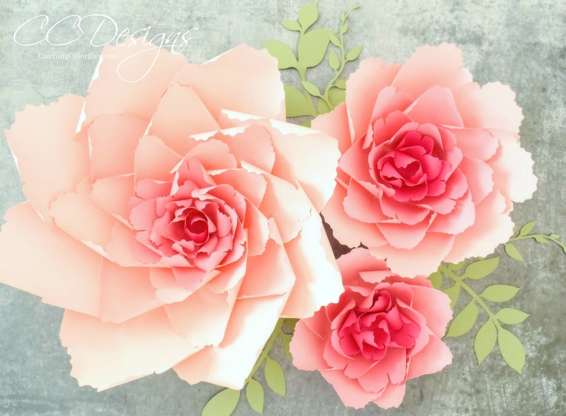 Giant Paper Peonies Printable PDF Flower Templates Peony PDF - Etsy