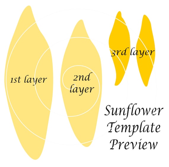 Download Sunflower Paper Flowers Svg Files Rustic Wedding Decor Large Etsy