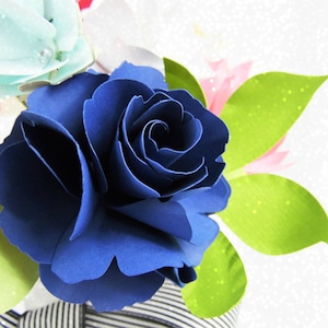 DIY Paper Flower Rose Templates-  Paper flower Printable templates- Paper bouquet- DIY Paper Roses - DIY wedding decor