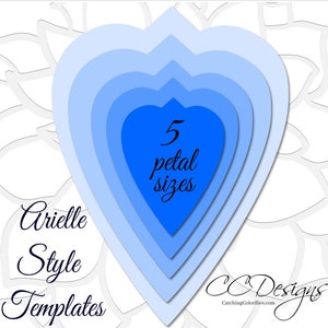 DIY Giant Paper Flower Printable Templates- Flower Template Outlines- Printable Paper Flower Templates- DIY Large Paper Flowers
