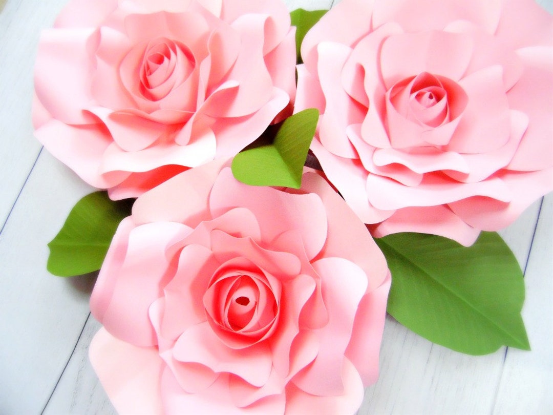 Stacked Roses Template Small Regina Style Giant Rose Templates, DIY Flower Templates, Rose ...