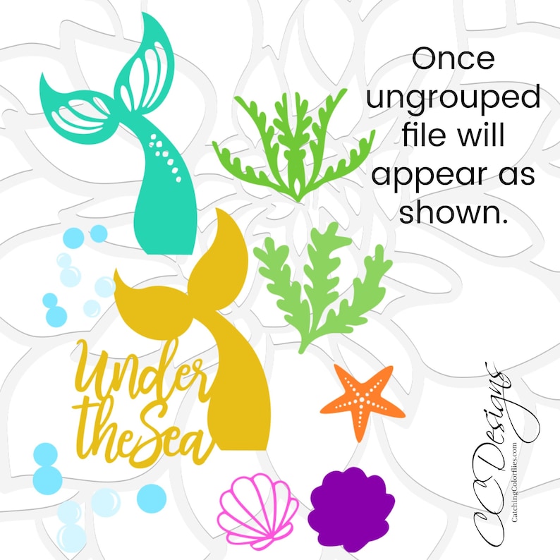 Download Mermaid Cake Topper SVG Cut File Mermaid Party Decor | Etsy