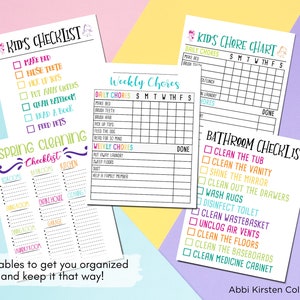 Kids Printable Chore Chart, Chore List for Kids, Instant Download Kid&#39;s Chore Chart, Kids Reward Chart, Behaviors Printable Chart