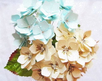 Paper Flower Templates & PDF patterns- DIY paper flowers- Paper flower SVG files- Paper flower tutorial- Hydrangea Paper flowers