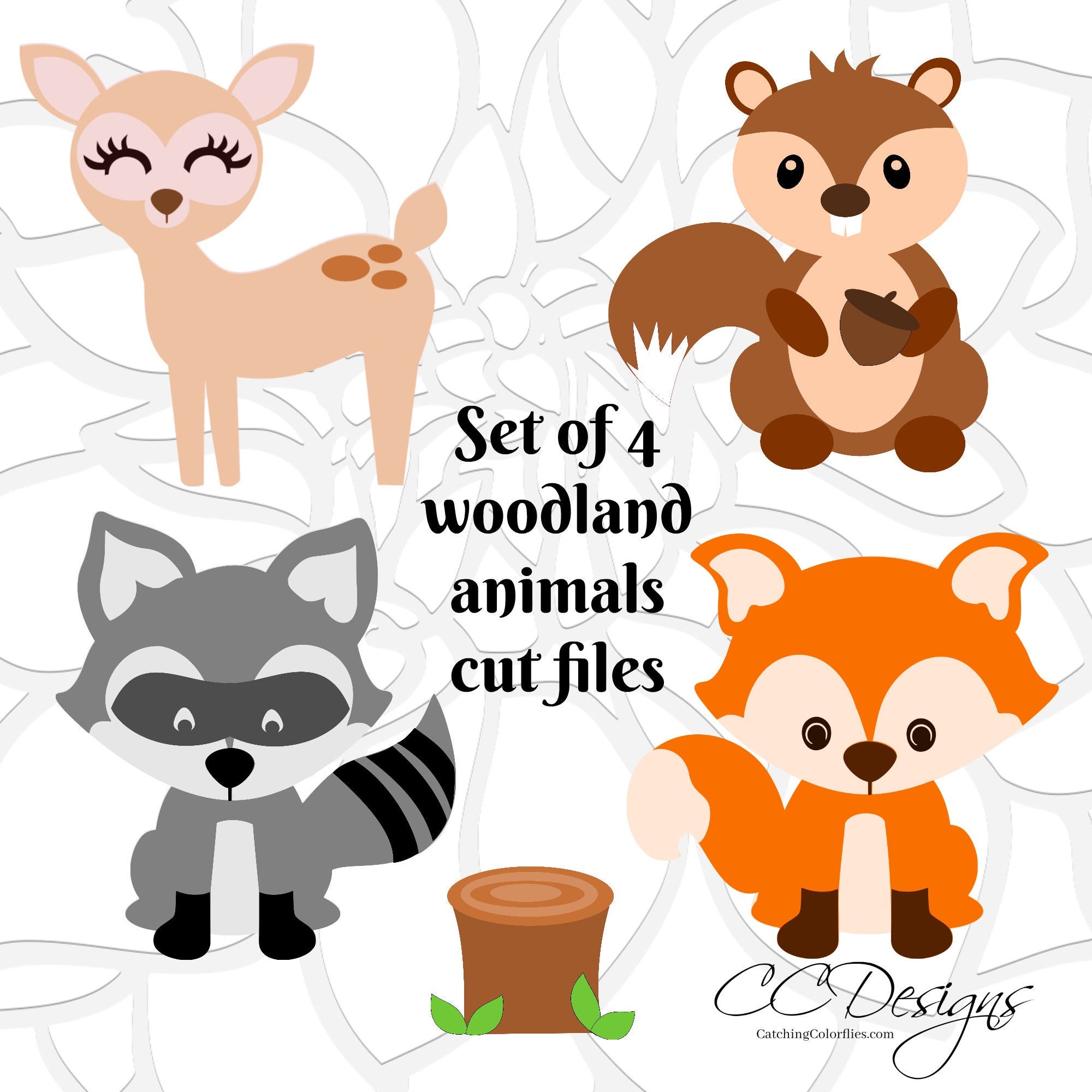 Download Cute Woodland Forest Animal Cut Files Fox Svg Cut File Cute Etsy