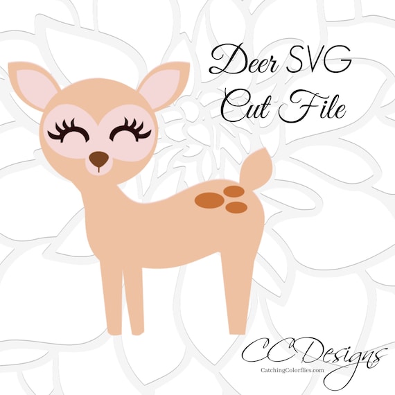 Download Deer SVG Cut File, Baby Deer SVG, Cute baby woodland animal SVGs, DXF cut files, Cut files to ...