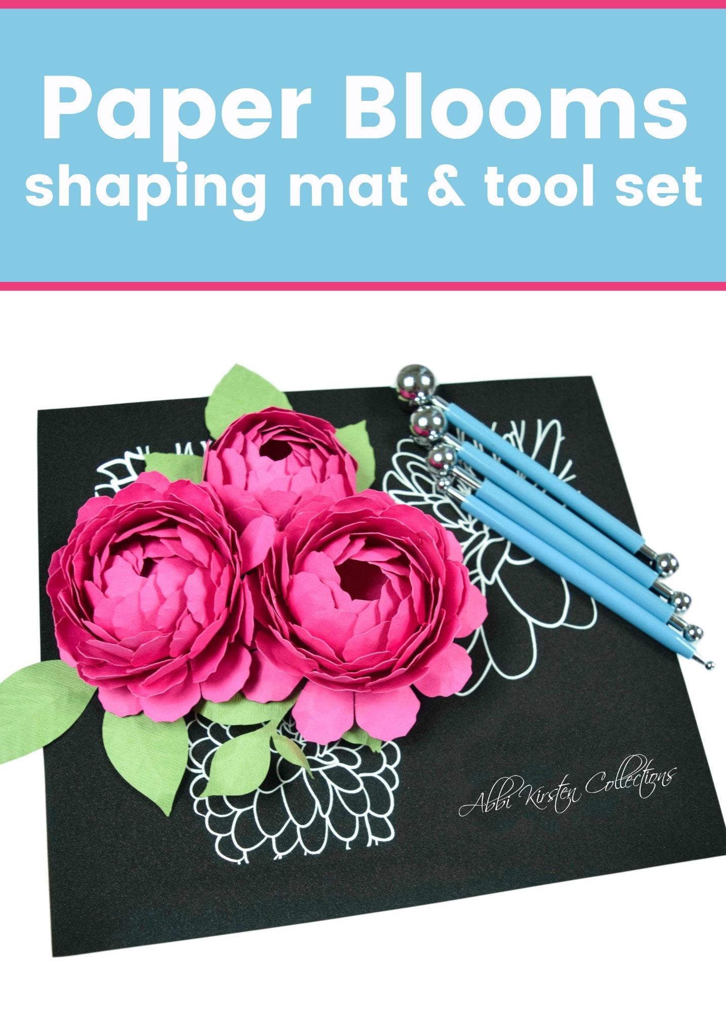 Paper Flowers Molding Mat & Shaping Tool Set Flower Shaping Etsy