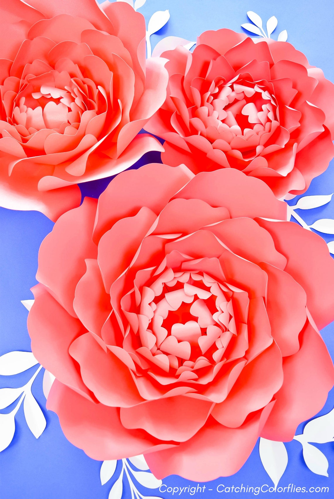 Giant Flower Template SVG Cut Files PDF Printable Flower Etsy