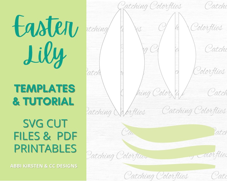 Crepe Paper Easter Lily Template and Tutorial Lily SVG File image 3