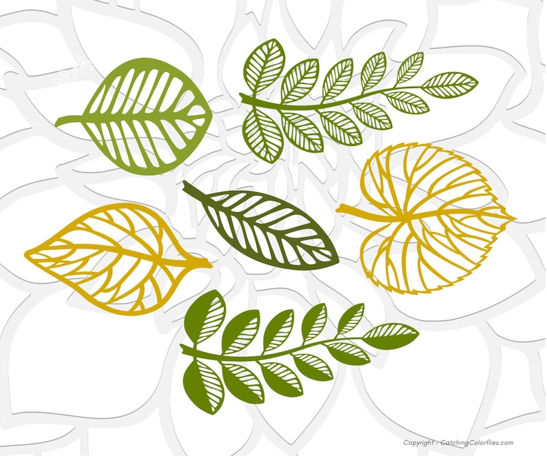 Download Leaf Cut Out SVG Cut Files Paper Leaf Templates SVG and ...