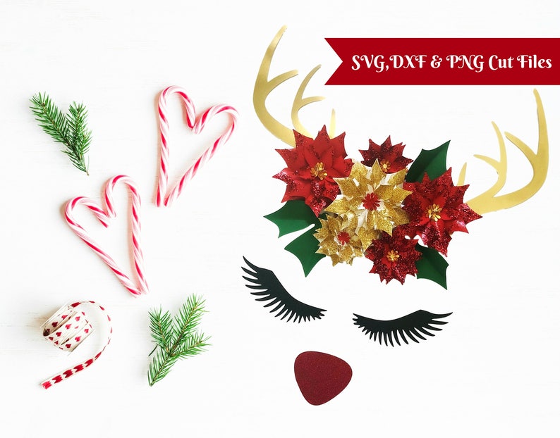 Download Red Nose Rudolph Reindeer SVG Cut File Rudolph Head | Etsy