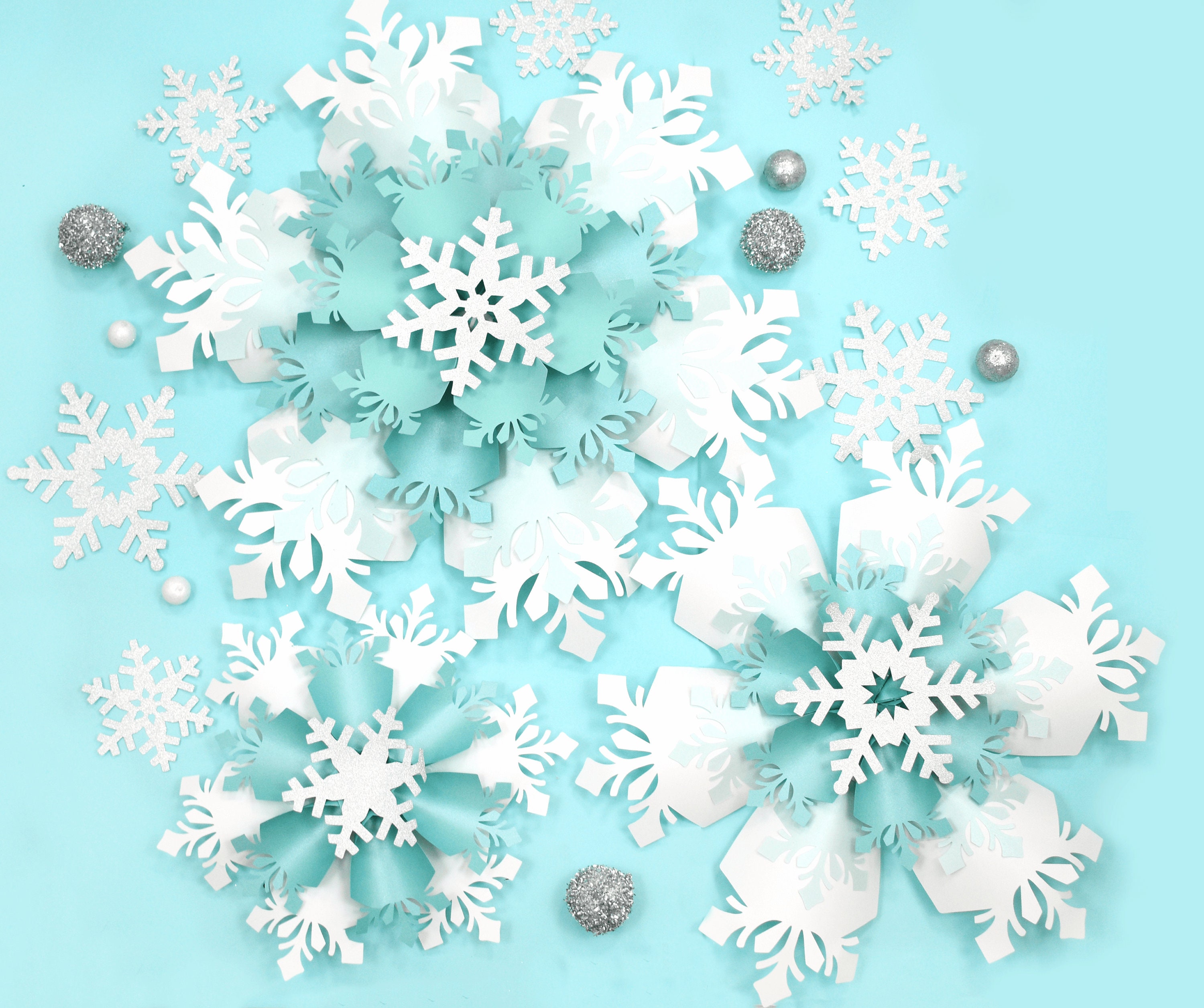 Large snowflake decorations for Christmas, 雪花聖誕飾品, Handmade