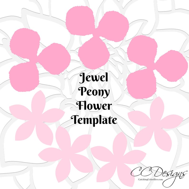 Peony Paper Flower Templates DIY Small Paper Flowers SVG | Etsy