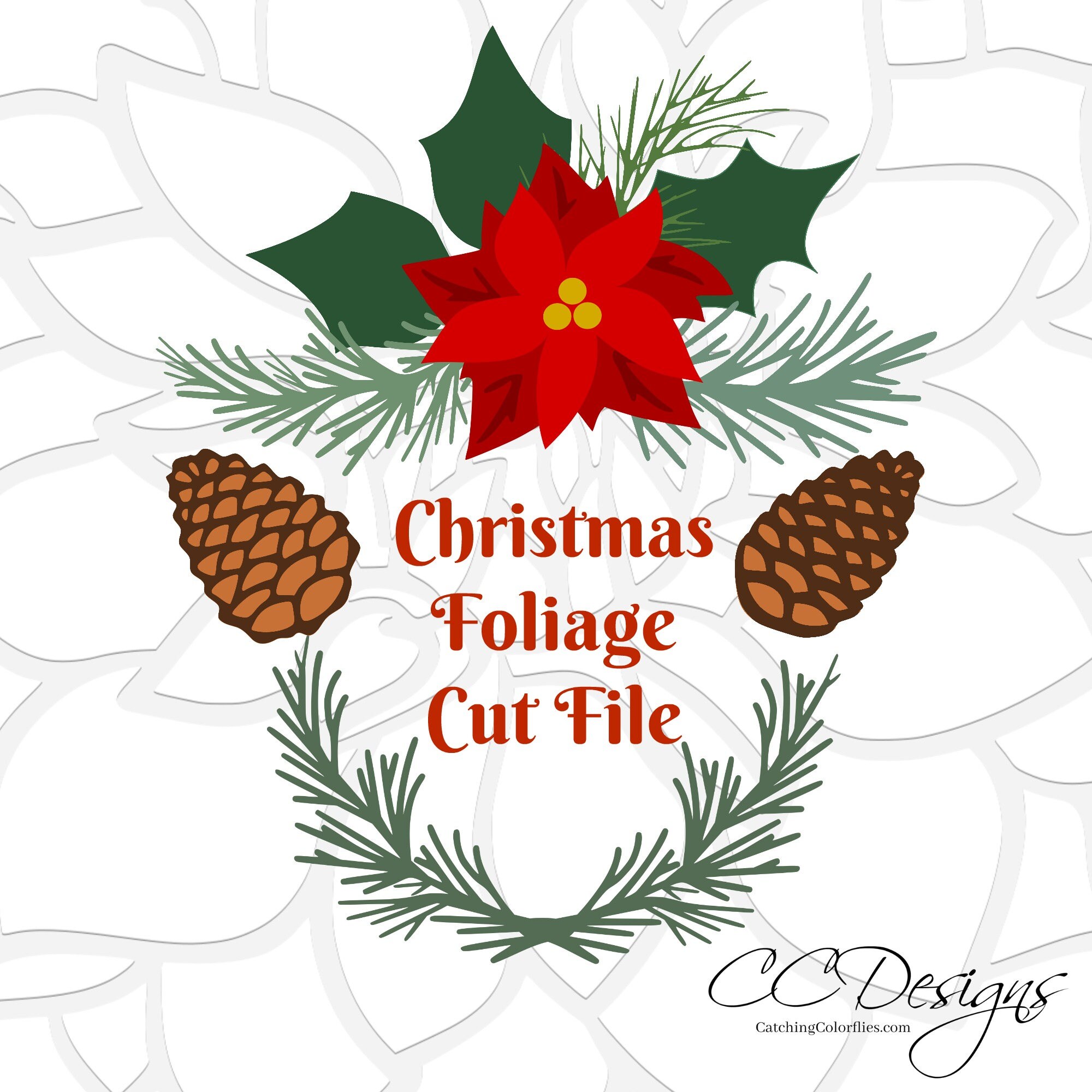Download Christmas Flower SVG Files Christmas SVG Poinsettia Svg | Etsy