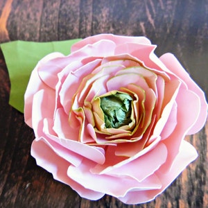 Ranunculus Paper Flower Template, Small Paper Flower Templates & Tutorial, Paper bouquet, alternative bouquet, Svg cut files, Bridal bouquet