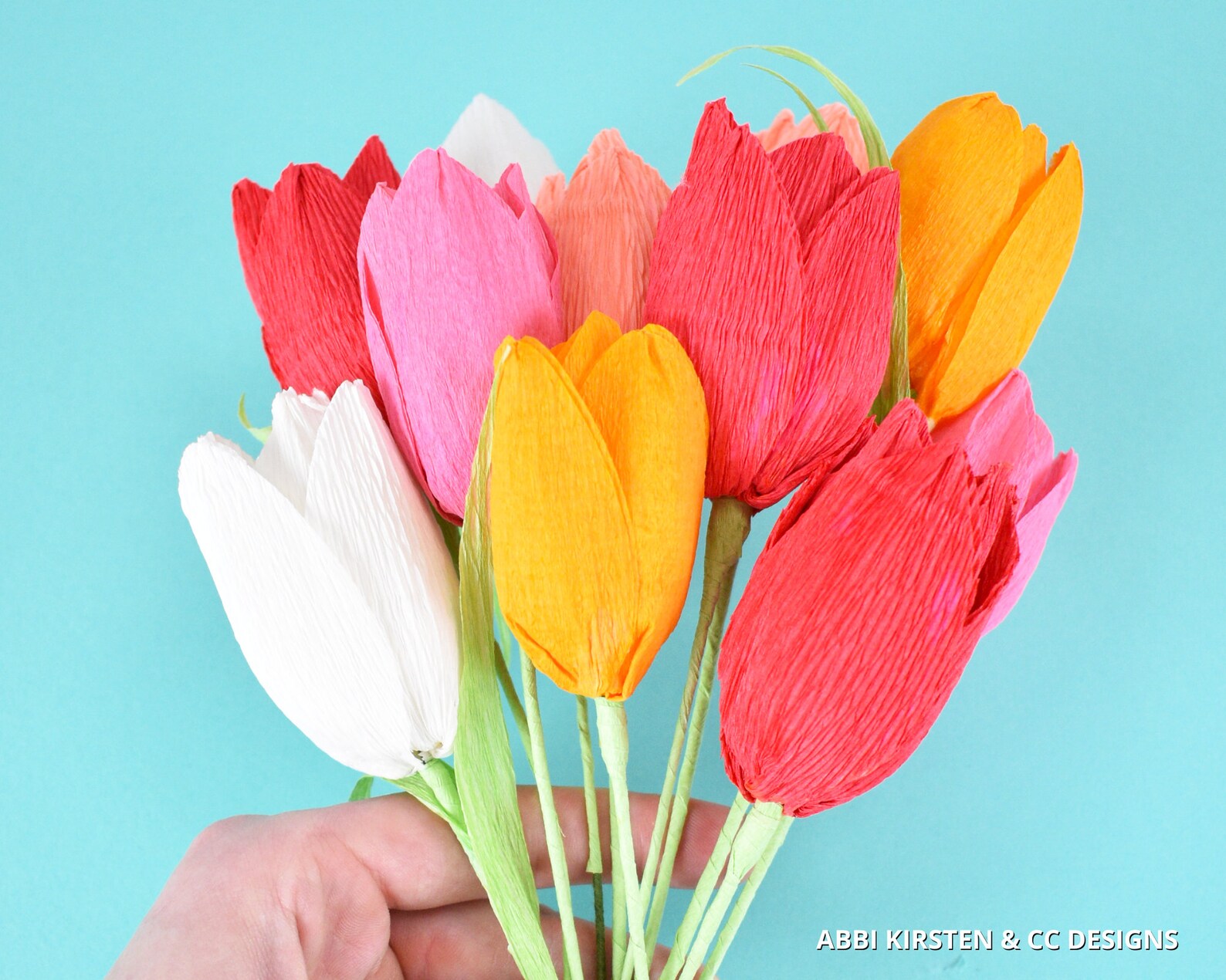 Tulip Paper Flower Templates Paper Flower SVG Spring Tulip Etsy
