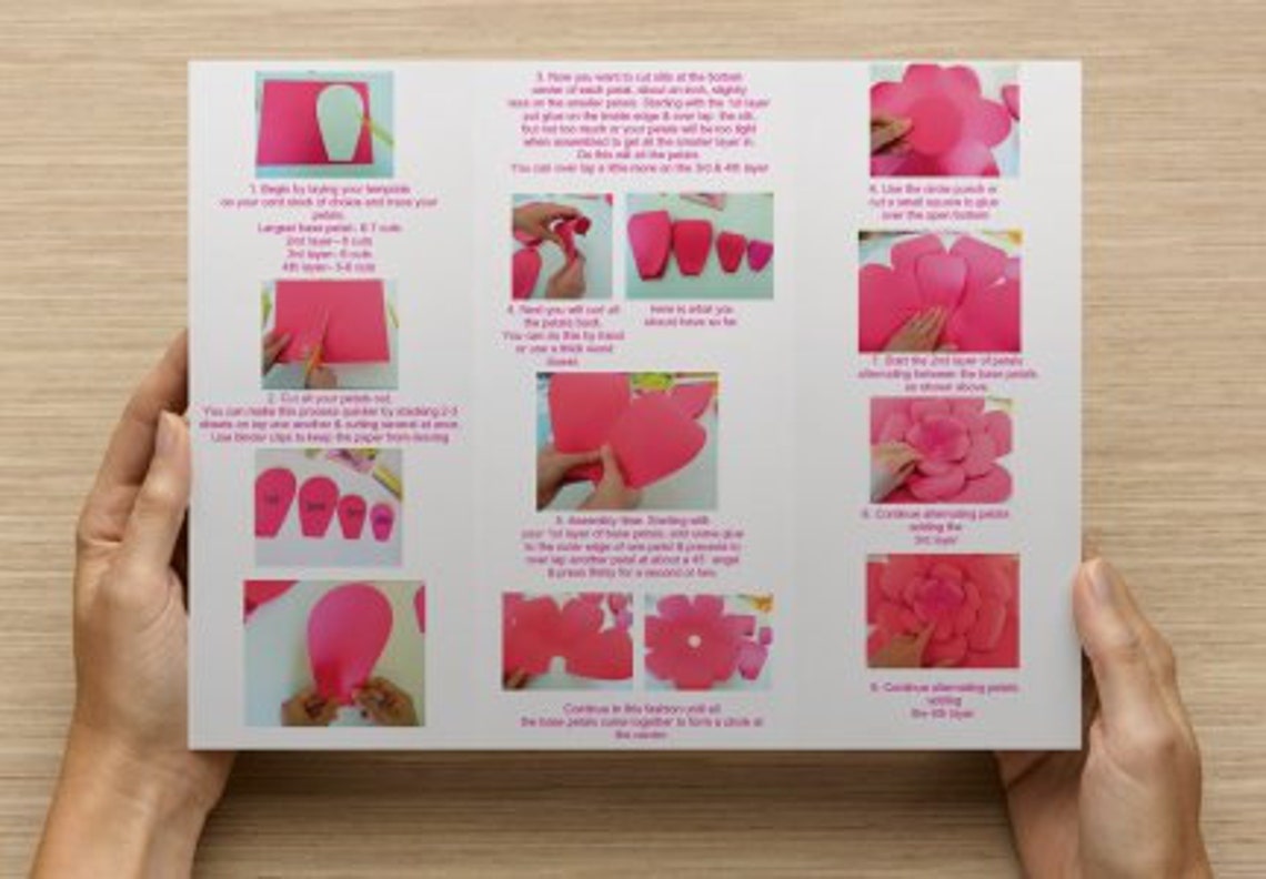 Printable Giant Flower Templates DIY Paper Flowers PDF - Etsy