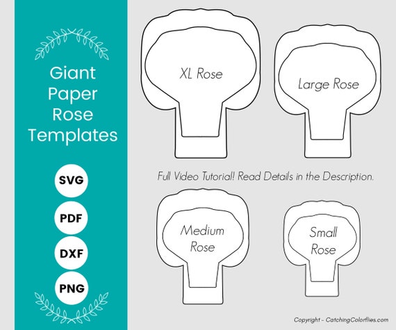 Large Flower Petal Template from i.etsystatic.com