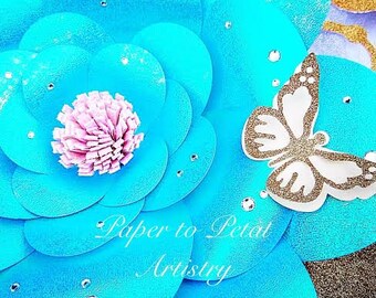 SVG Flower Cut Files- Flower Templates- Paper flower templates- SVG cutting files- Giant Backdrop paper flowers- SVG cut files