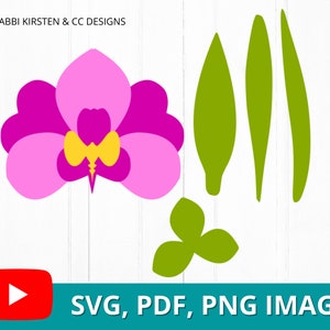 Paper Orchid Templates and Flower Tutorial, DIY Paper Orchid Arrangement for Wedding Flowers ...