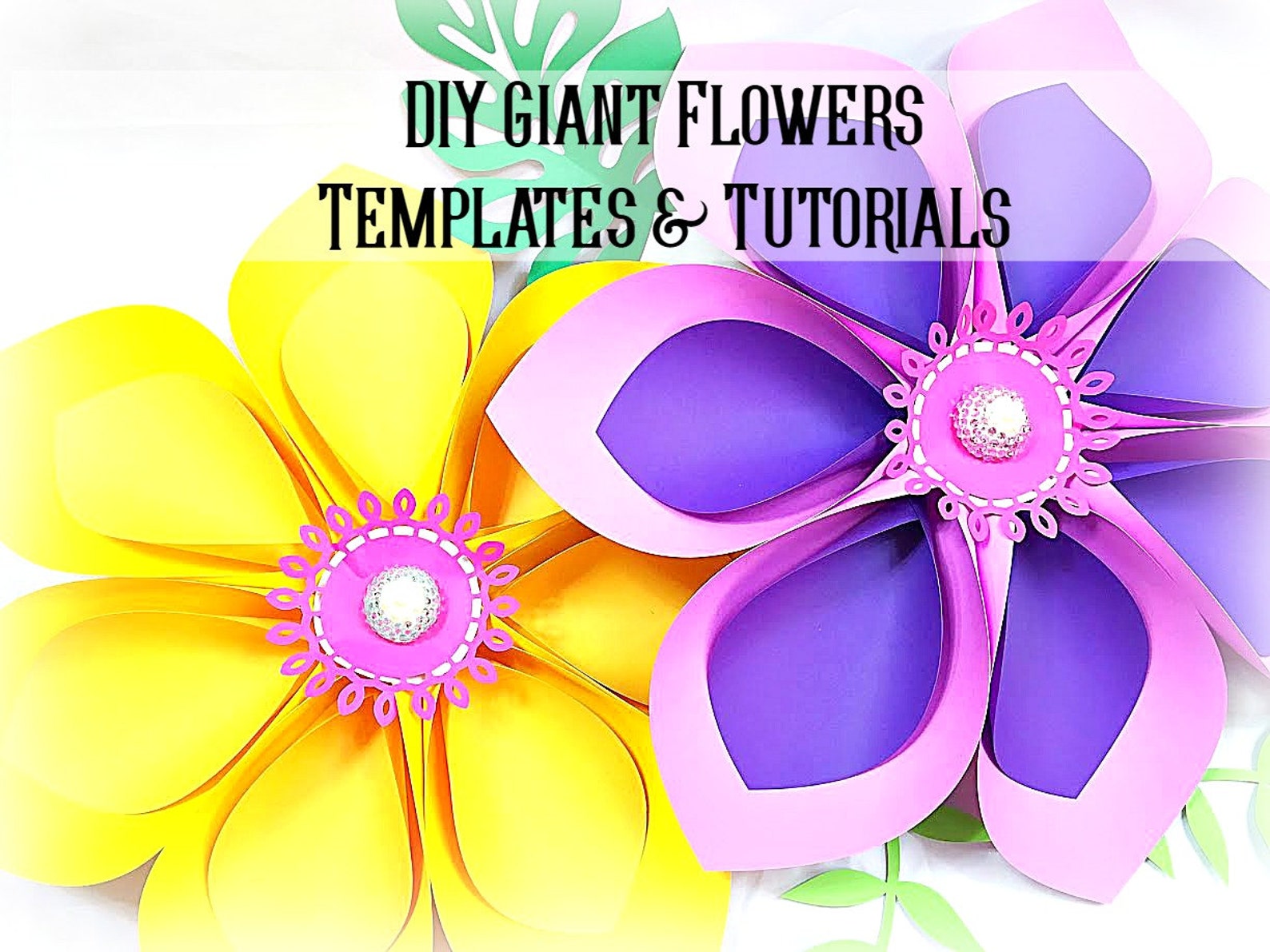 Hawaiian Flowers Paper Flowers Large Paper Flowers Templates & Tutorial ...