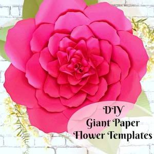 DIY Large Paper Flowers Giant Paper Flowers Templates & image 1