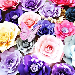 Giant Paper Flower Rose Templates- Paper Flower Patterns & Tutorials, Paper Roses