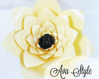 印刷可能な巨大な花のテンプレート、DIY の大きな紙の花、DIY の結婚式の装飾、披露宴の装飾、ブライダル シャワー、ベビー シャワー