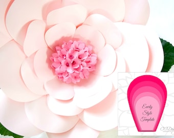 Large Pink Paper Flowers, Flower Templates, DIY Giant Flower Tutorial, Paper Flower Kit, Wedding Backdrop, Flower Wall