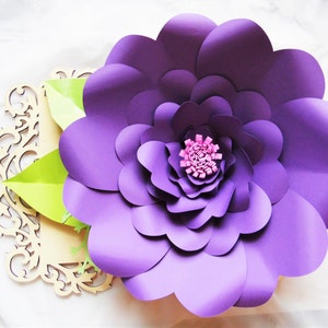 Modèles imprimables de fleurs en papier - Fleurs en papier géantes - Fichiers SVG - Fleurs en papier SVG - Fleurs en papier faciles - Modèles de fleurs en papier