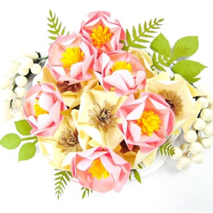 Paper Flower Templates, Magnolia Paper Flowers, Paper Flower Tutorial and Templates, Paper Flower Patterns, SVG Flower Templates