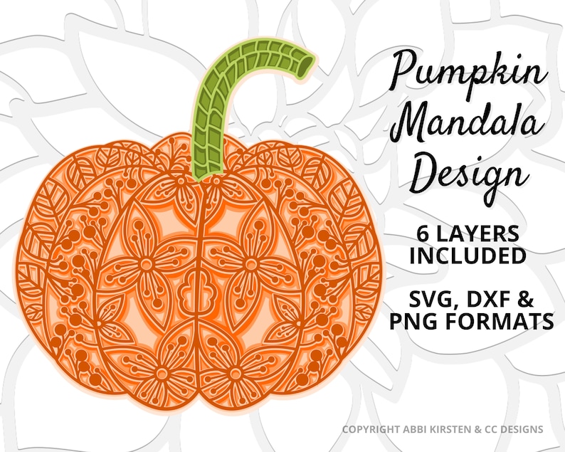 Download Halloween Pumpkin Mandala Svg Sunflower Pumpkin Mandala 3D | Etsy
