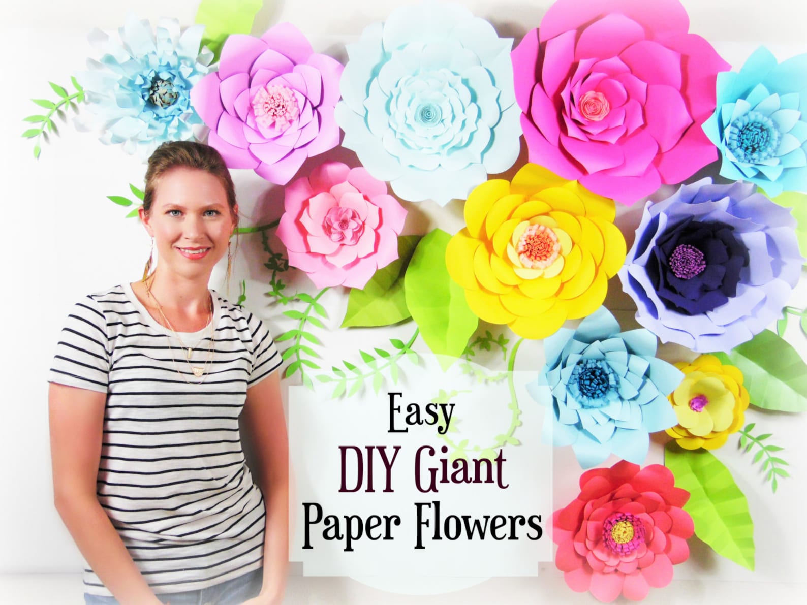 Giant Paper Flower Tutorial Large Paper Flowers Wedding Etsy